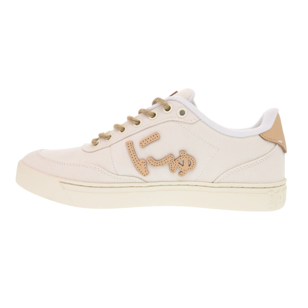 Sangacio sneakers Linen, Tanned Leather white NEWS ORGANIC mens Used Authentic