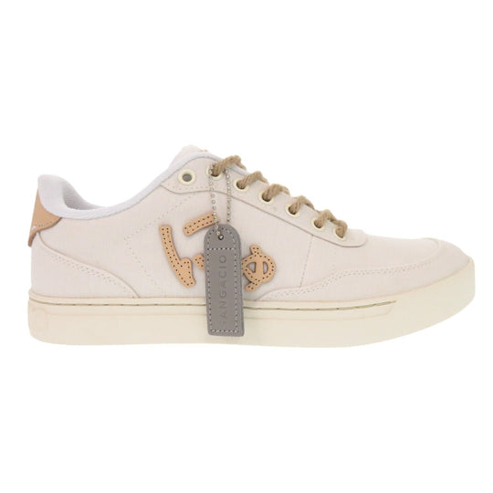 Sangacio sneakers Linen, Tanned Leather white NEWS ORGANIC mens Used Authentic