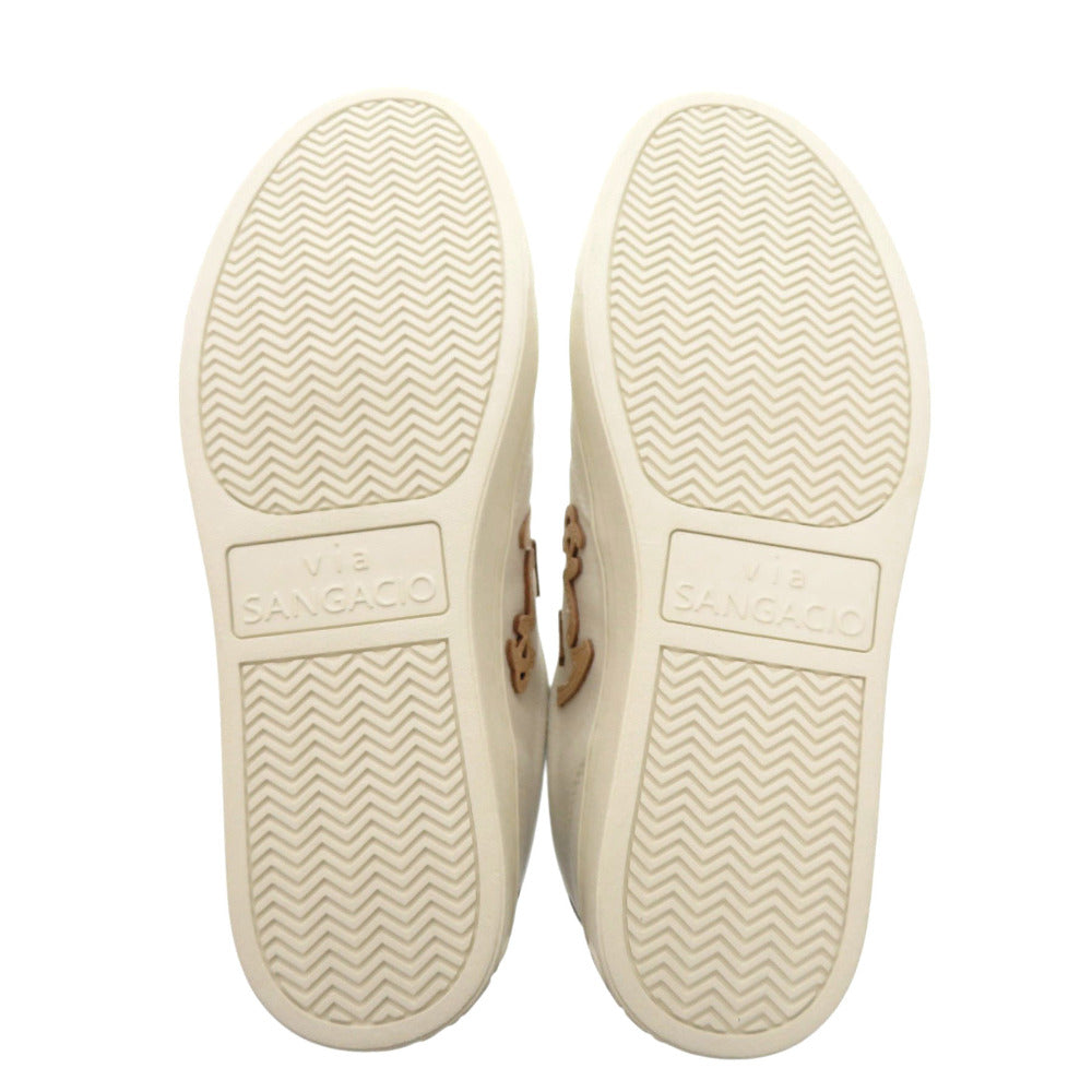 Sangacio sneakers Linen, Tanned Leather white NEWS ORGANIC mens Used Authentic