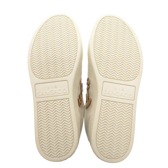 Sangacio sneakers Linen, Tanned Leather white NEWS ORGANIC mens Used Authentic