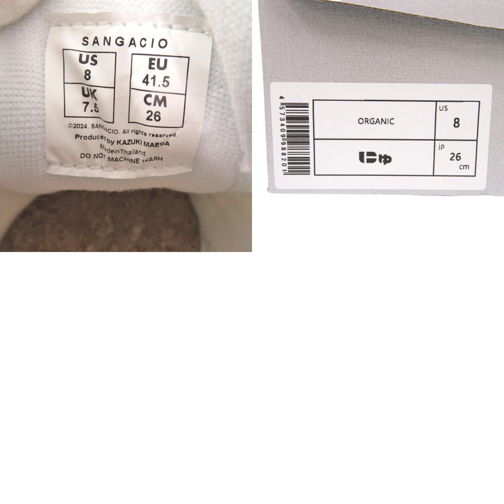 Sangacio sneakers Linen, Tanned Leather white NEWS ORGANIC mens Used Authentic