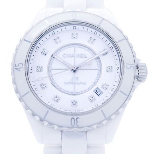 CHANEL Watches Mechanical Automatic H5705 White ceramic white Mechanical Automatic J12 12P diagram mens Used Authentic