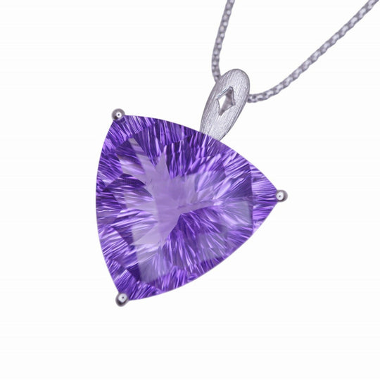 JEWELRY Necklace Amethyst, K18 White Gold purple Amethyst 20.660ct K18WG Women Used Authentic