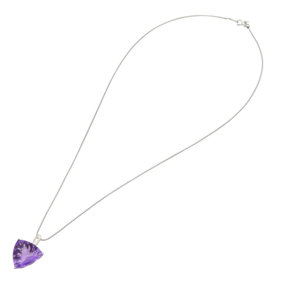 JEWELRY Necklace Amethyst, K18 White Gold purple Amethyst 20.660ct K18WG Women Used Authentic