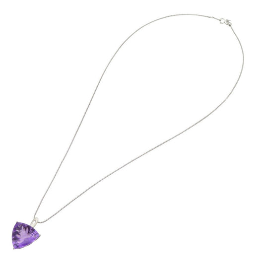 JEWELRY Necklace Amethyst, K18 White Gold purple Amethyst 20.660ct K18WG Women Used Authentic
