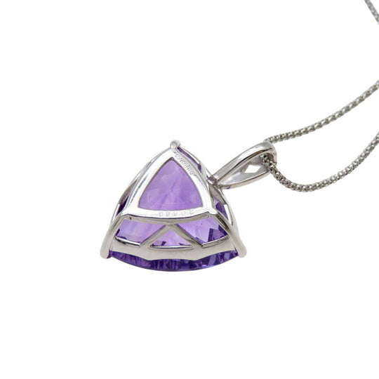 JEWELRY Necklace Amethyst, K18 White Gold purple Amethyst 20.660ct K18WG Women Used Authentic