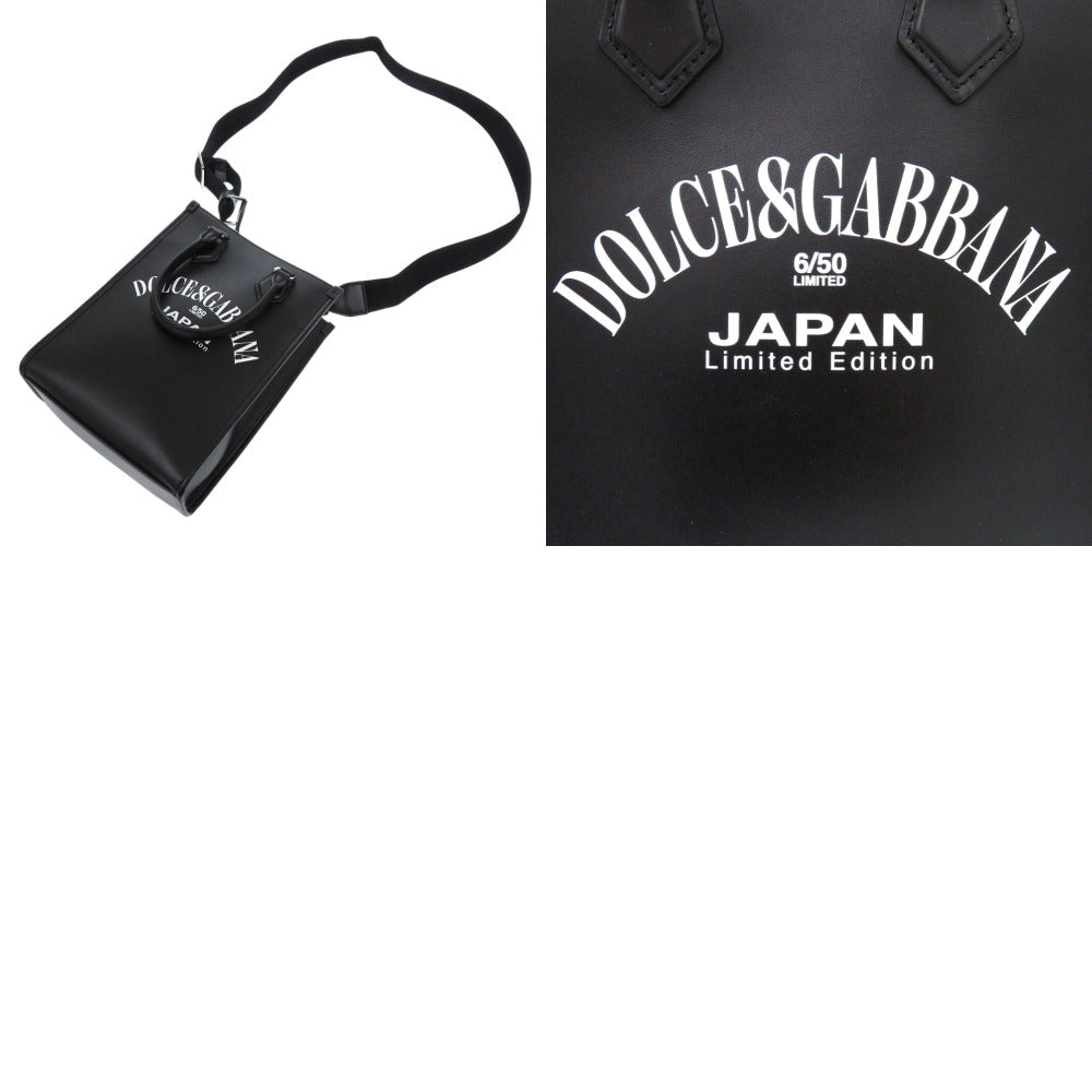DOLCE&GABBANA Shoulder Bag leather black Cross Sling Bag mens Used Authentic