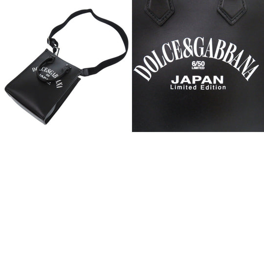 DOLCE&GABBANA Shoulder Bag leather black Cross Sling Bag mens Used Authentic