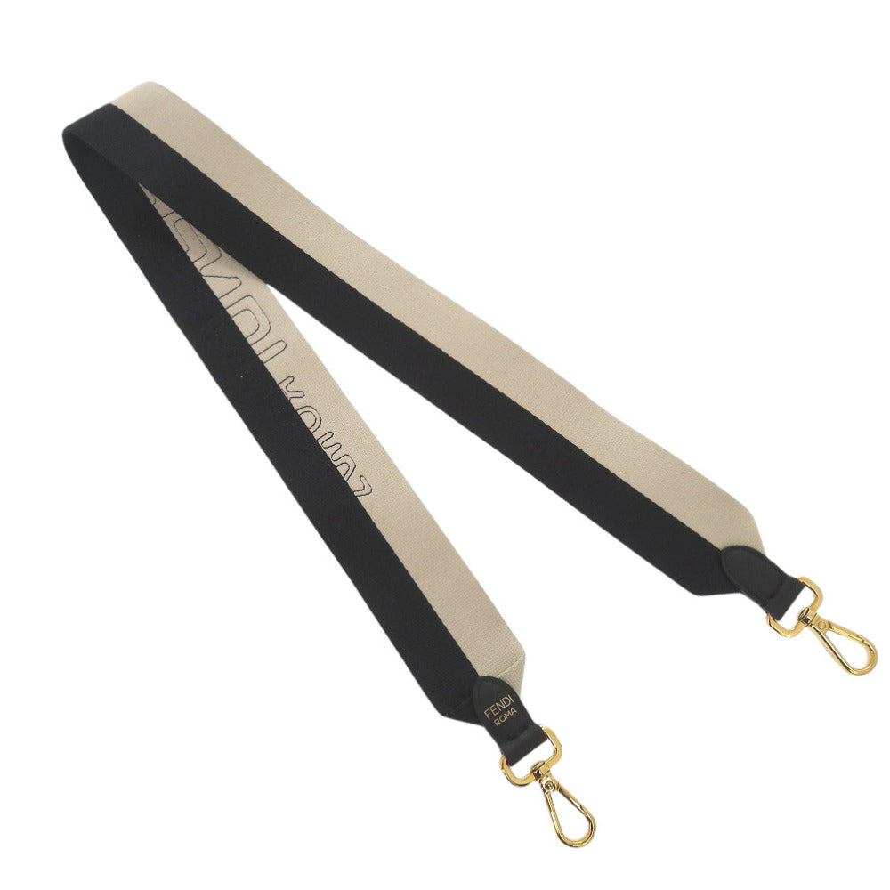 FENDI Shoulder strap Canvas, Leather beige FENDIxFILA Fendi x Fila logo