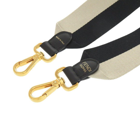 FENDI Shoulder strap Canvas, Leather beige FENDIxFILA Fendi x Fila logo