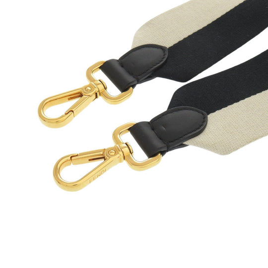 FENDI Shoulder strap Canvas, Leather beige FENDIxFILA Fendi x Fila logo