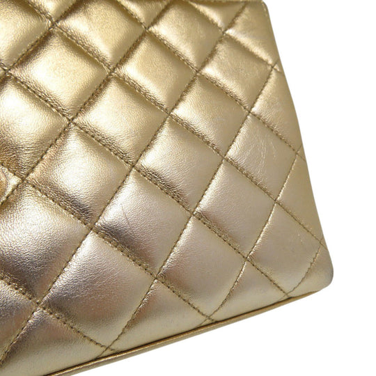 CHANEL Handbag lambskin gold COCO Mark Chain Matrasse Women Used Authentic