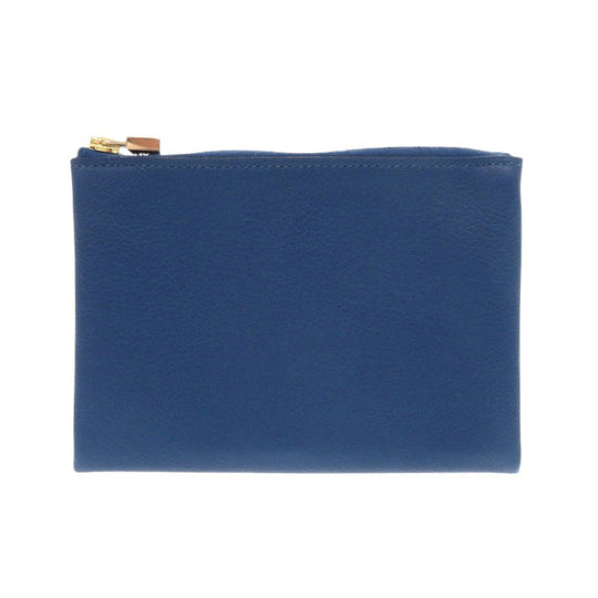 HERMES Pouch Evercolor blue Atou PM