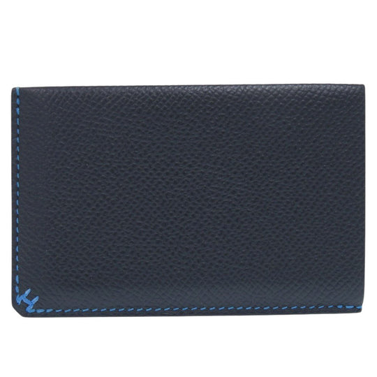 HERMES Card Case Epsom Blue indigo Hserie