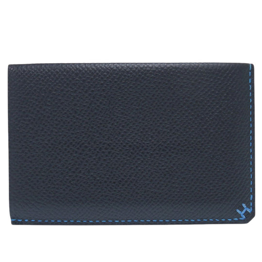 HERMES Card Case Epsom Blue indigo Hserie