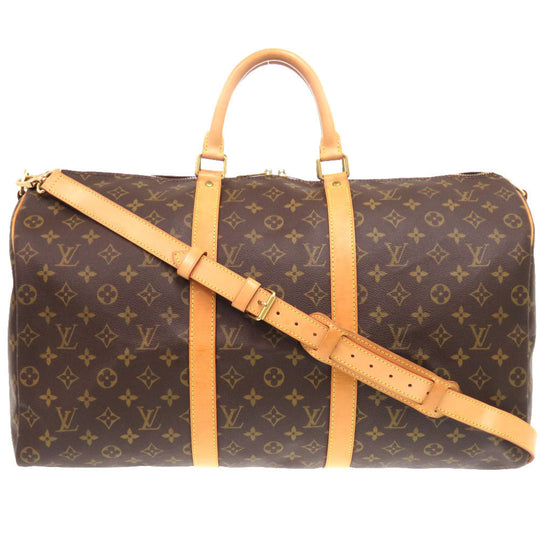 LOUIS VUITTON Boston Duffel bag M41416 Monogram canvas Brown Monogram Keepall bandouliere50 mens Used Authentic
