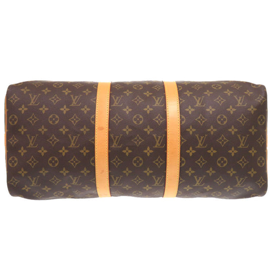 LOUIS VUITTON Boston Duffel bag M41416 Monogram canvas Brown Monogram Keepall bandouliere50 mens Used Authentic