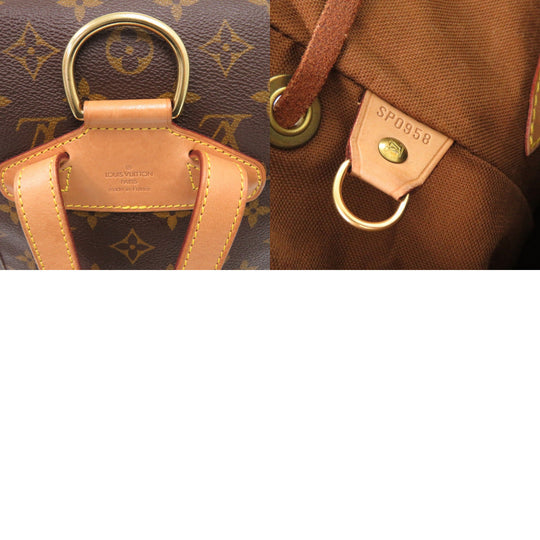 LOUIS VUITTON Backpack M51136 Monogram canvas Brown Monogram MontsourisMM Women Used Authentic