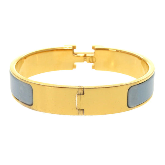 HERMES bracelet metal Blue Ciel Bangle Click H Click Clack PM Women Used Authentic