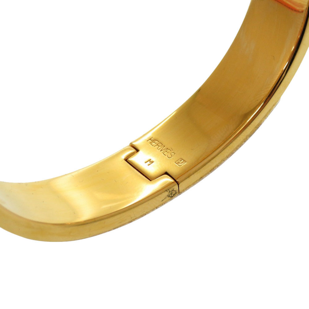 HERMES bracelet metal Blue Ciel Bangle Click H Click Clack PM Women Used Authentic