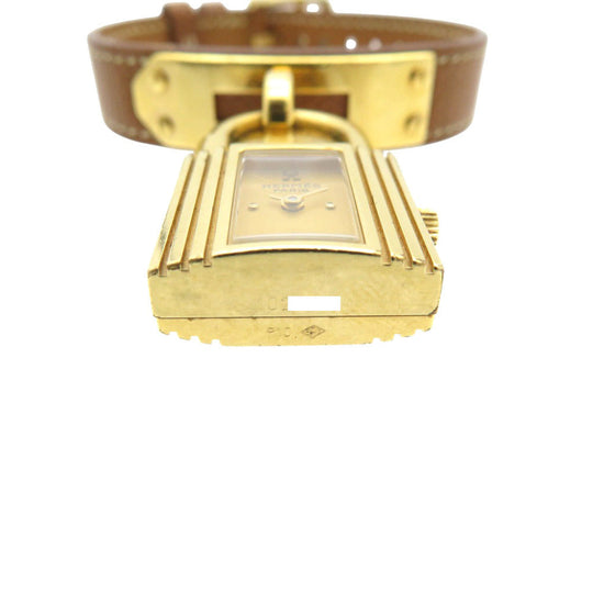 HERMES Watches Quartz Stainless Steel , Courchevel gold Quartz Kelly watch gold dial Women Used Authentic