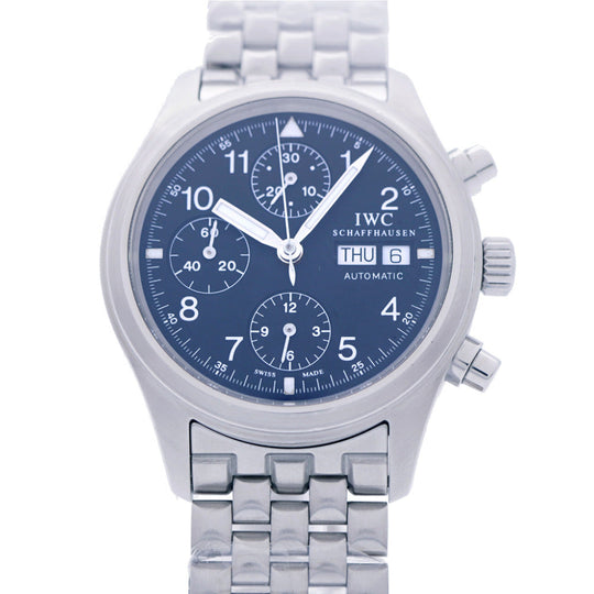 IWC Watches Mechanical Automatic IW370607 Stainless Steel black Mechanical Automatic Freeger Chronograph black dial mens Used Authentic