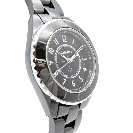 CHANEL Watches Quartz H5695 ceramic black Quartz J12 black dial Women Used Authentic