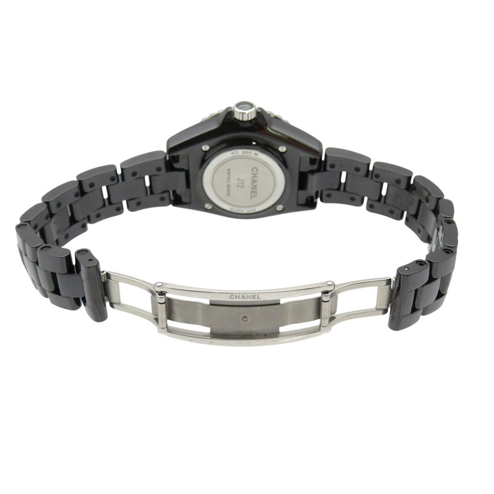 CHANEL Watches Quartz H5695 ceramic black Quartz J12 black dial Women Used Authentic