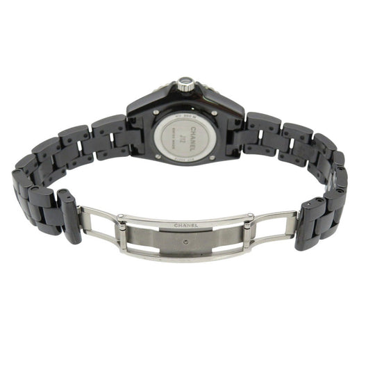 CHANEL Watches Quartz H5695 ceramic black Quartz J12 black dial Women Used Authentic