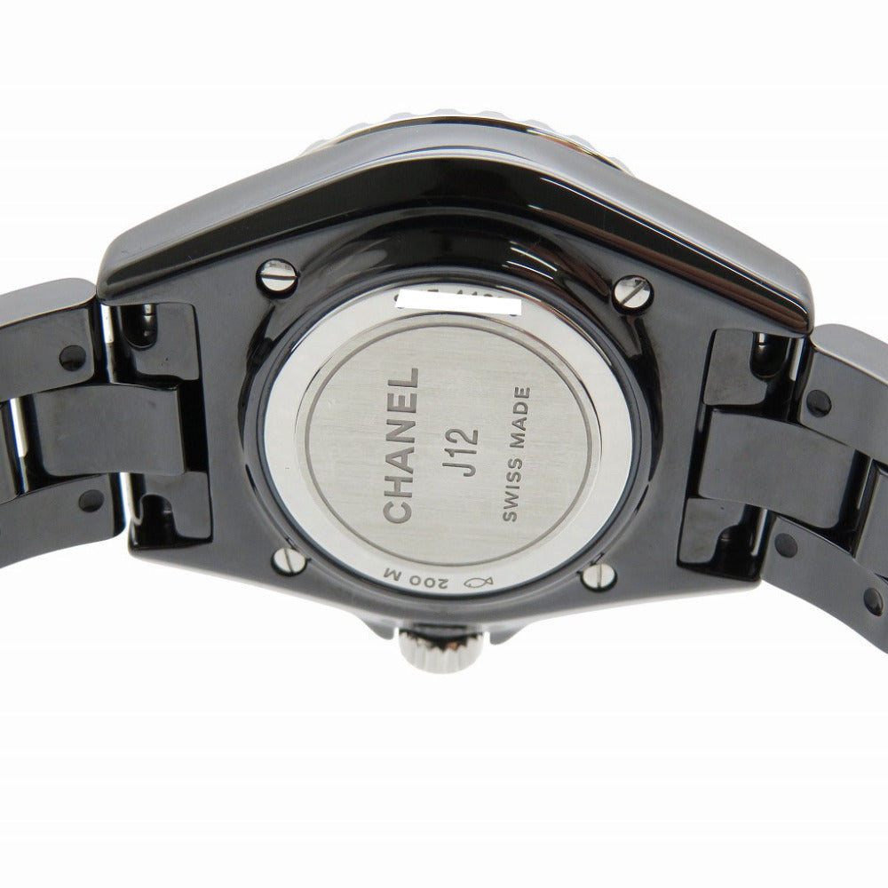 CHANEL Watches Quartz H5695 ceramic black Quartz J12 black dial Women Used Authentic