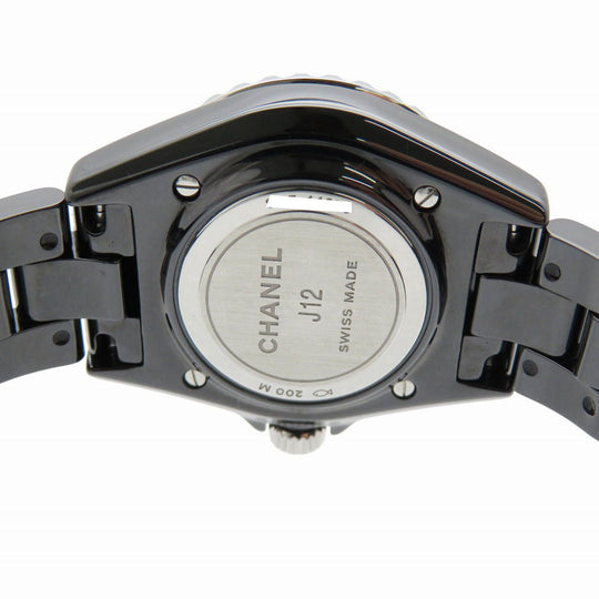 CHANEL Watches Quartz H5695 ceramic black Quartz J12 black dial Women Used Authentic
