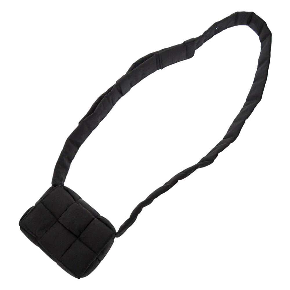BOTTEGAVENETA Shoulder Bag 691018 Nylon black PADDED CASSETTE MINI unisex(Unisex) Used Authentic