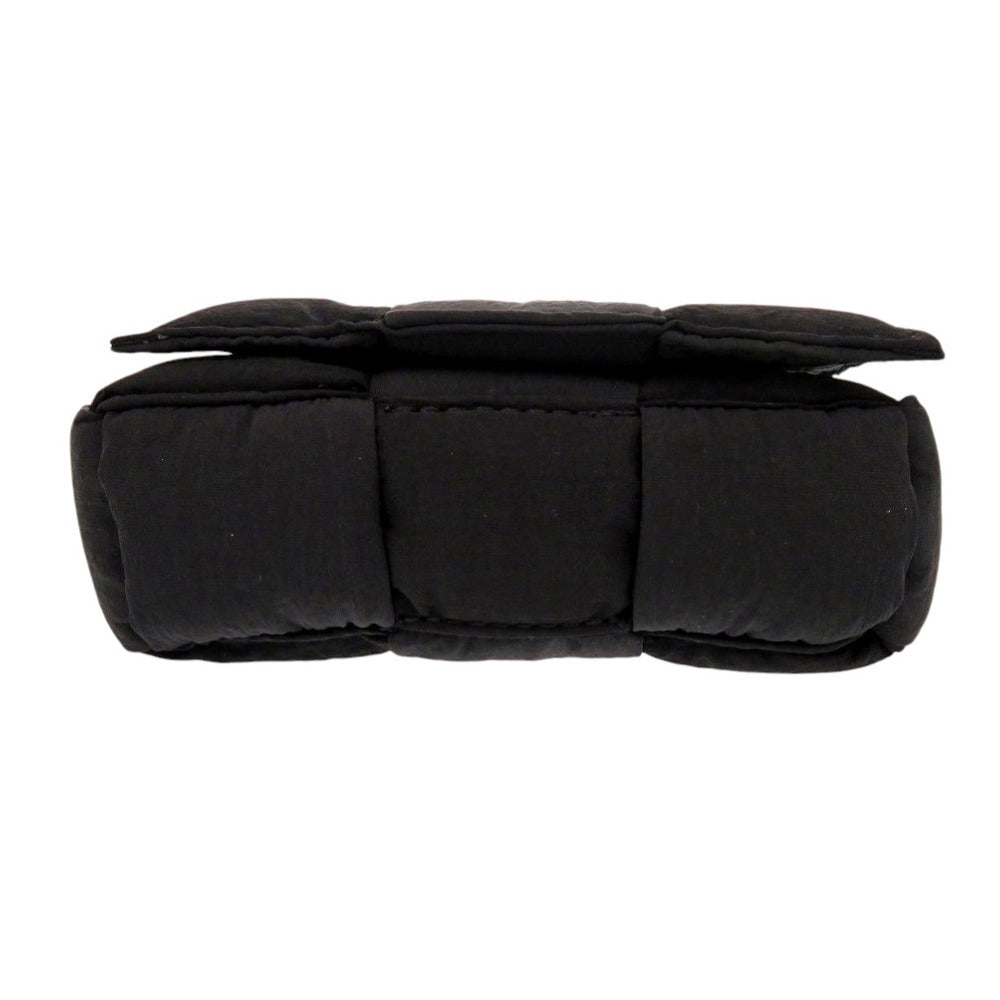 BOTTEGAVENETA Shoulder Bag 691018 Nylon black PADDED CASSETTE MINI unisex(Unisex) Used Authentic