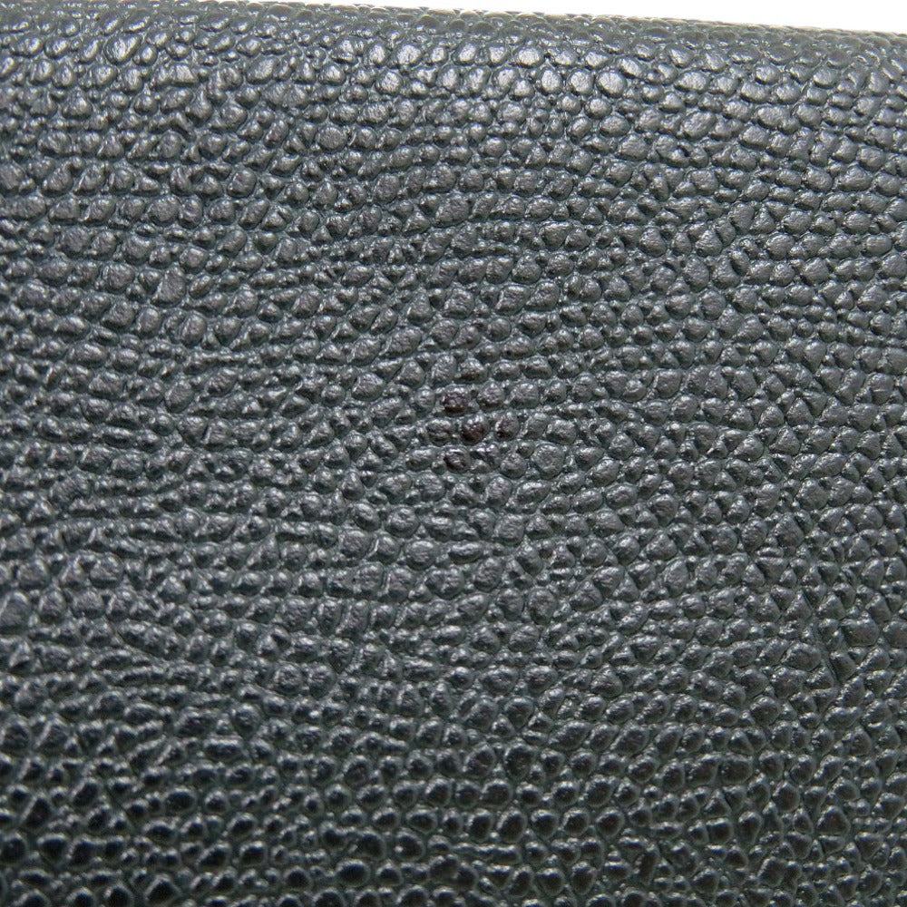 Valextra Clutch bag Calfskin Dark green business bag envelope unisex(Unisex) Used Authentic
