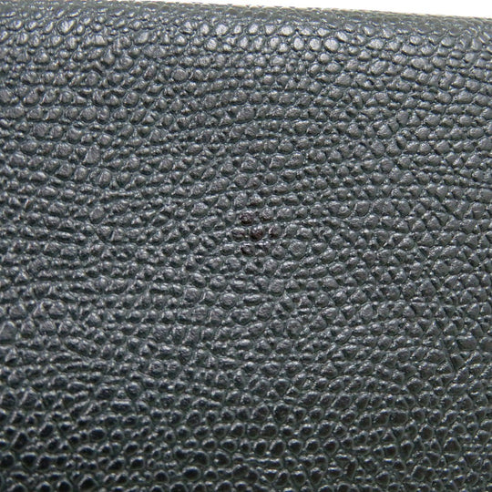 Valextra Clutch bag Calfskin Dark green business bag envelope unisex(Unisex) Used Authentic
