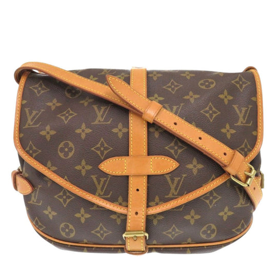 LOUIS VUITTON Shoulder Bag AR1911 Monogram canvas Brown Monogram Saumur 30 Women Used Authentic