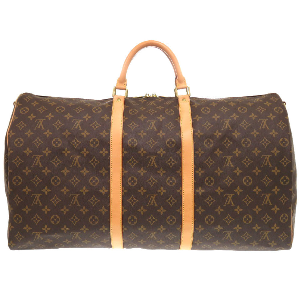 LOUIS VUITTON Boston Duffel bag M41412 Monogram canvas Brown Monogram Keepall bandouliere60 mens Used Authentic