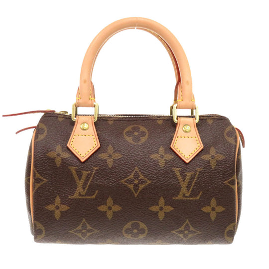 LOUIS VUITTON Handbag M41534 Monogram canvas Brown Monogram Mini speedy Women Used Authentic