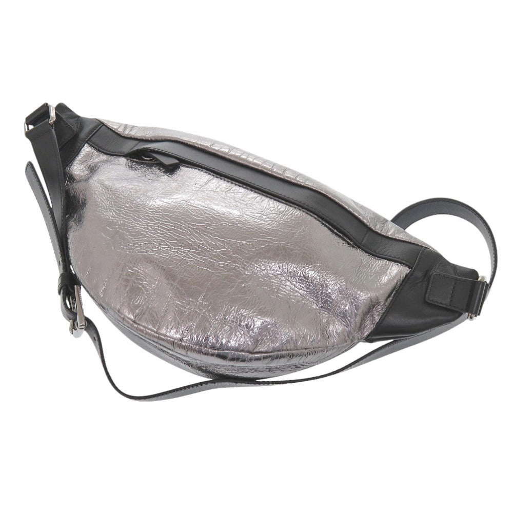 JIMMY CHOO Sling bag leather Multi Waist pouch patch mens Used Authentic