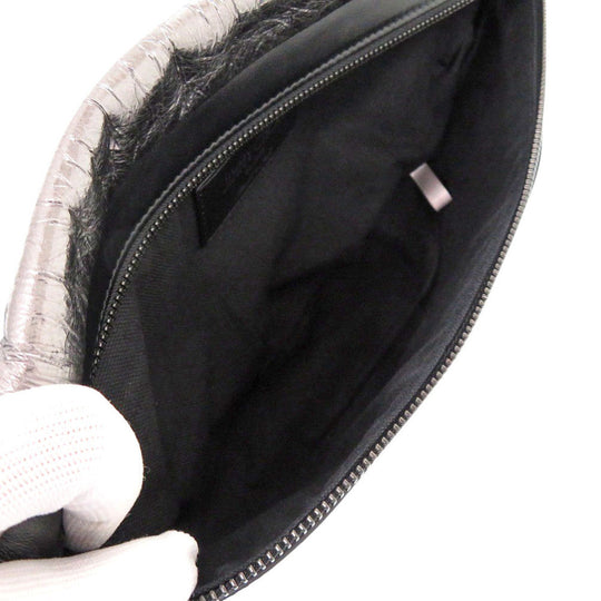 JIMMY CHOO Sling bag leather Multi Waist pouch patch mens Used Authentic