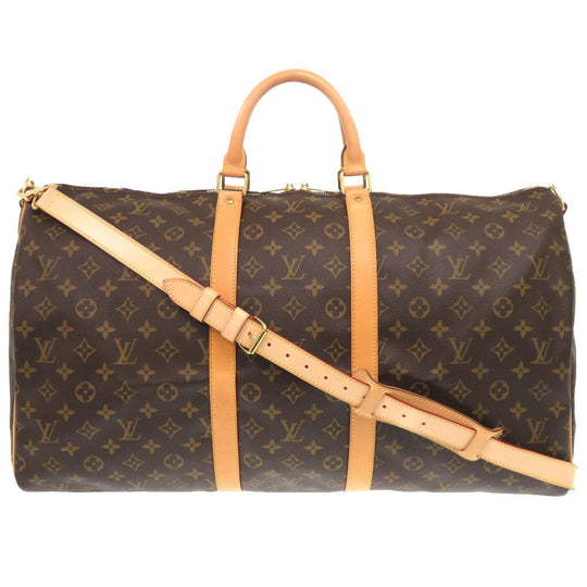 LOUIS VUITTON Boston Duffel bag M41414 Monogram canvas Brown Monogram Keepall bandouliere55 mens Used Authentic