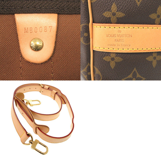 LOUIS VUITTON Boston Duffel bag M41414 Monogram canvas Brown Monogram Keepall bandouliere55 mens Used Authentic