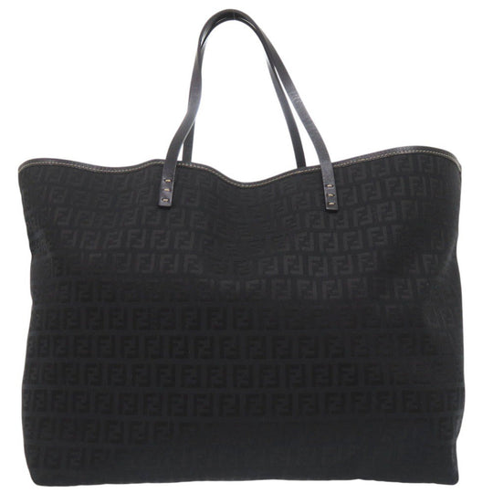 FENDI Tote Bag canvas black Zucchino Women Used Authentic