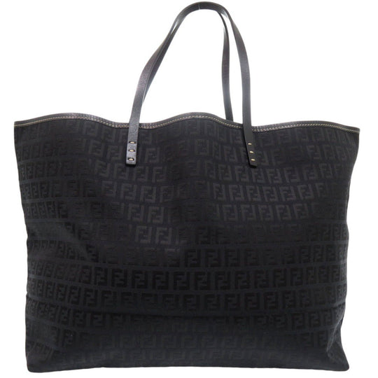 FENDI Tote Bag canvas black Zucchino Women Used Authentic