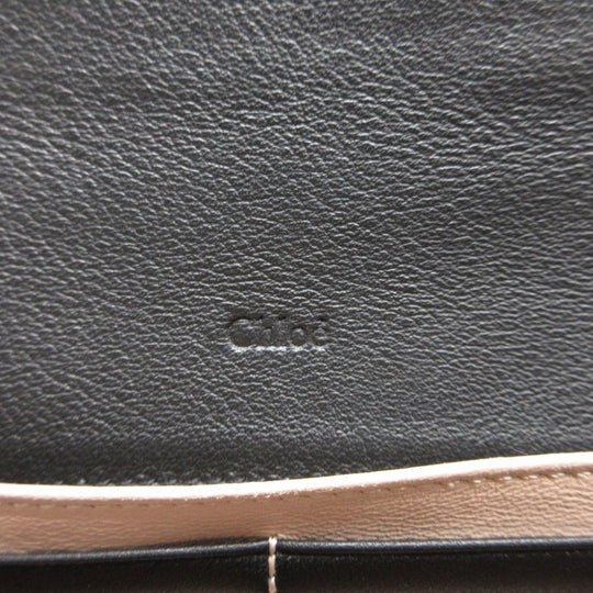 Chloe Long Wallet Purse CHC16UP809 leather black Two fold unisex(Unisex) Used Authentic