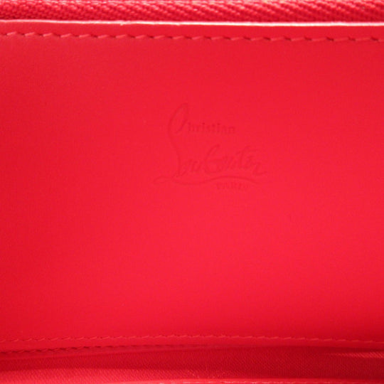 Christian Louboutin Long Wallet Purse leather black Zip Around studs unisex(Unisex) Used Authentic