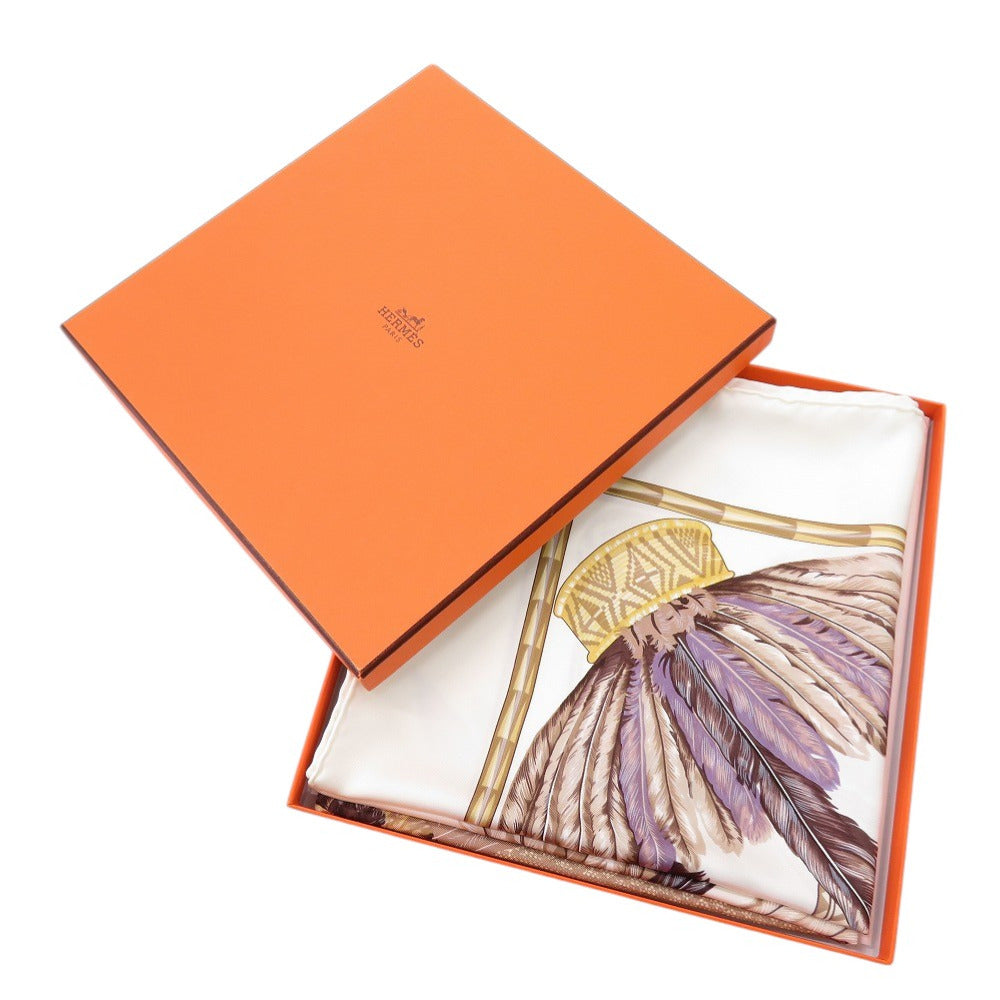 HERMES scarf silk white Carre90 BRAZIL Brazil