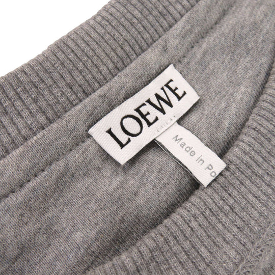 LOEWE sweat S359341X95 cotton Light gray Anagram Embroidery Women S Used Authentic