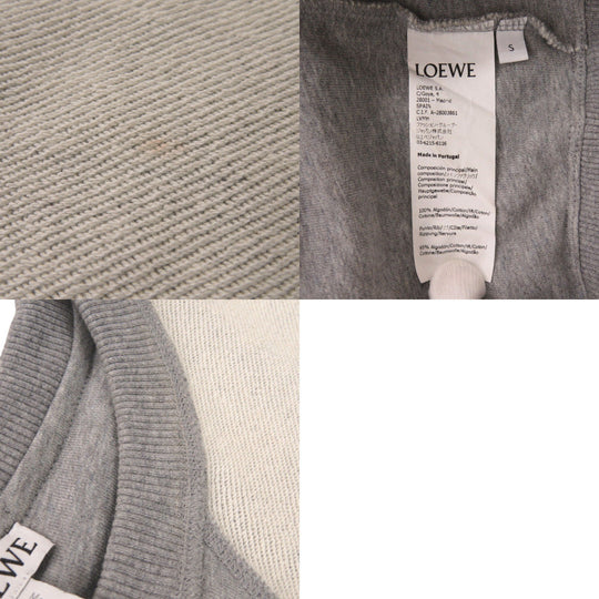 LOEWE sweat S359341X95 cotton Light gray Anagram Embroidery Women S Used Authentic