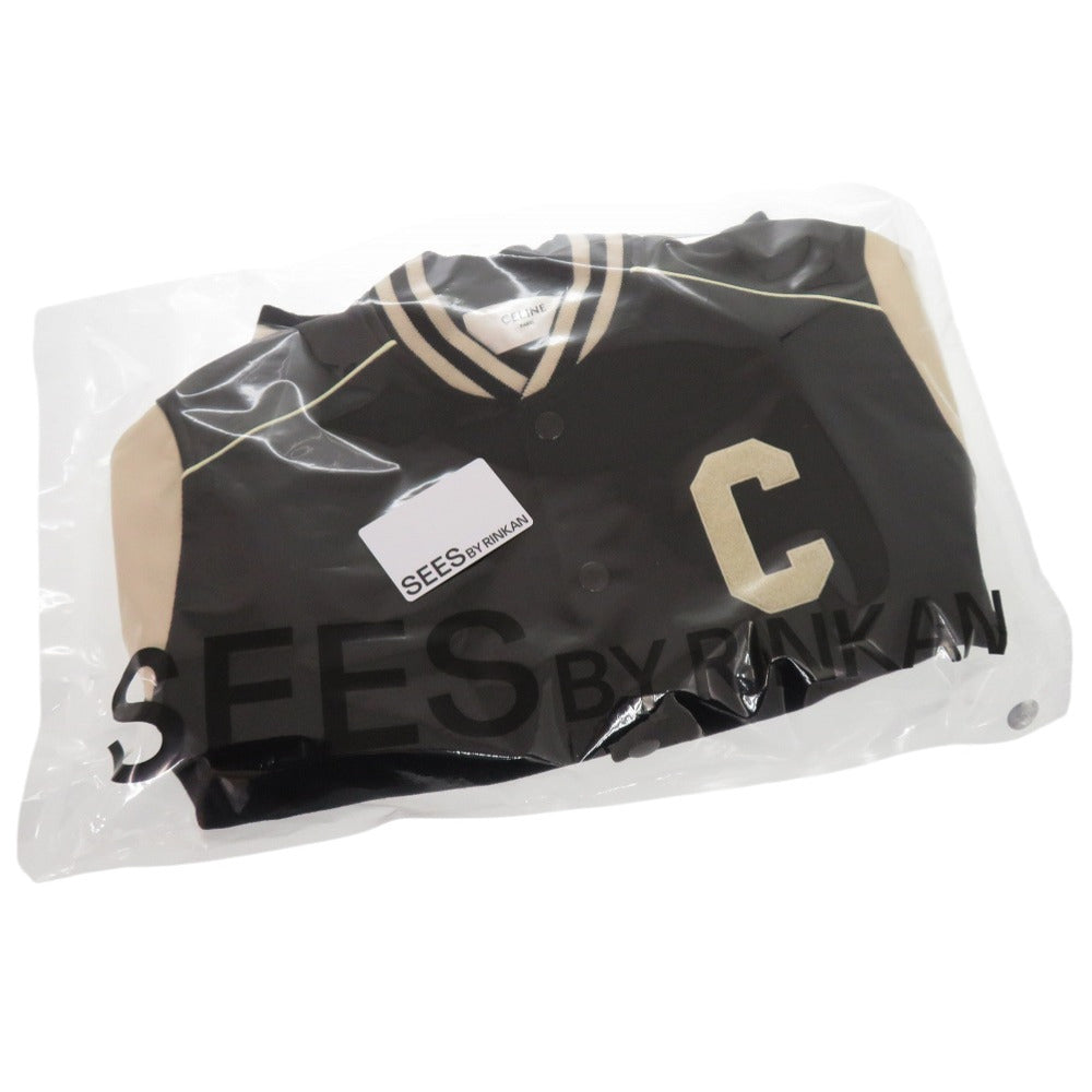 CELINE Stajan Wool, Nylon black classic teddy jacket 48